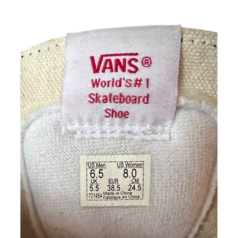 Vans Sk8 Hi High Top Snake Print Blue Black Leather Sneakers Mens 6.5 Womens 8‎